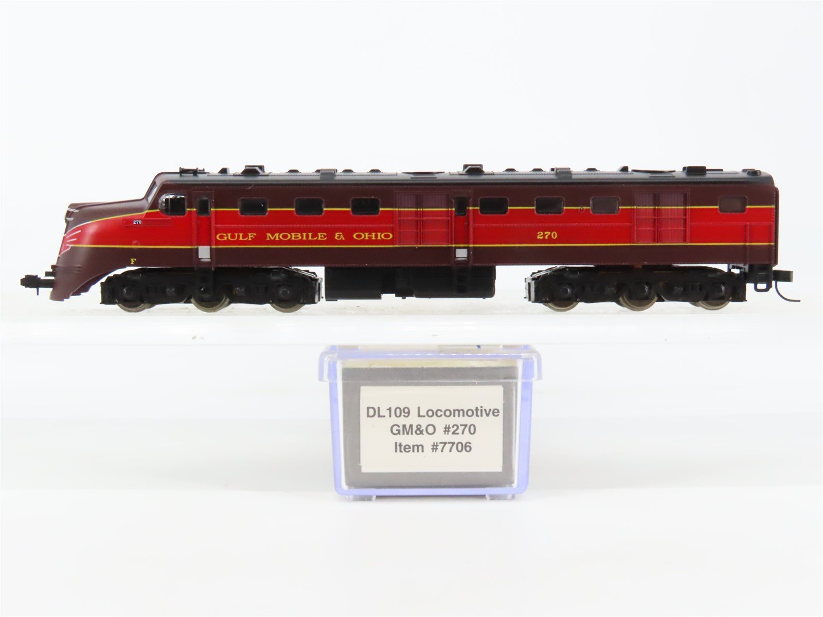 N Scale Life-Like 7706 GMO Gulf Mobile & Ohio ALCO DL-109 Diesel Locomotive #270