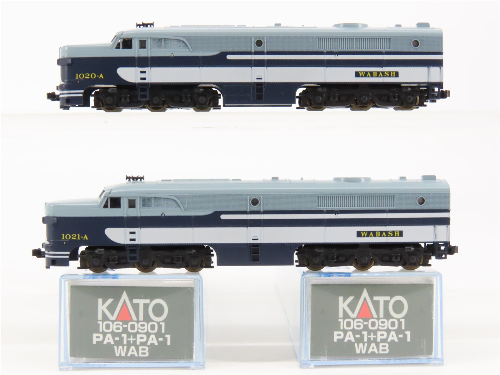 N KATO 106-0901 WAB Wabash ALCO PA1/PA1 Diesel Set #1020A/1021A - DCC Ready