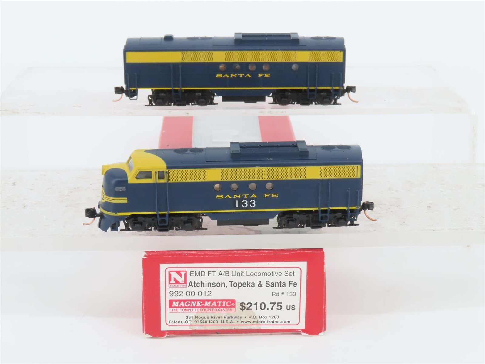 N Scale Micro-Trains MTL 99200012 ATSF Santa Fe EMD FTA/B Diesel Set - DCC Ready