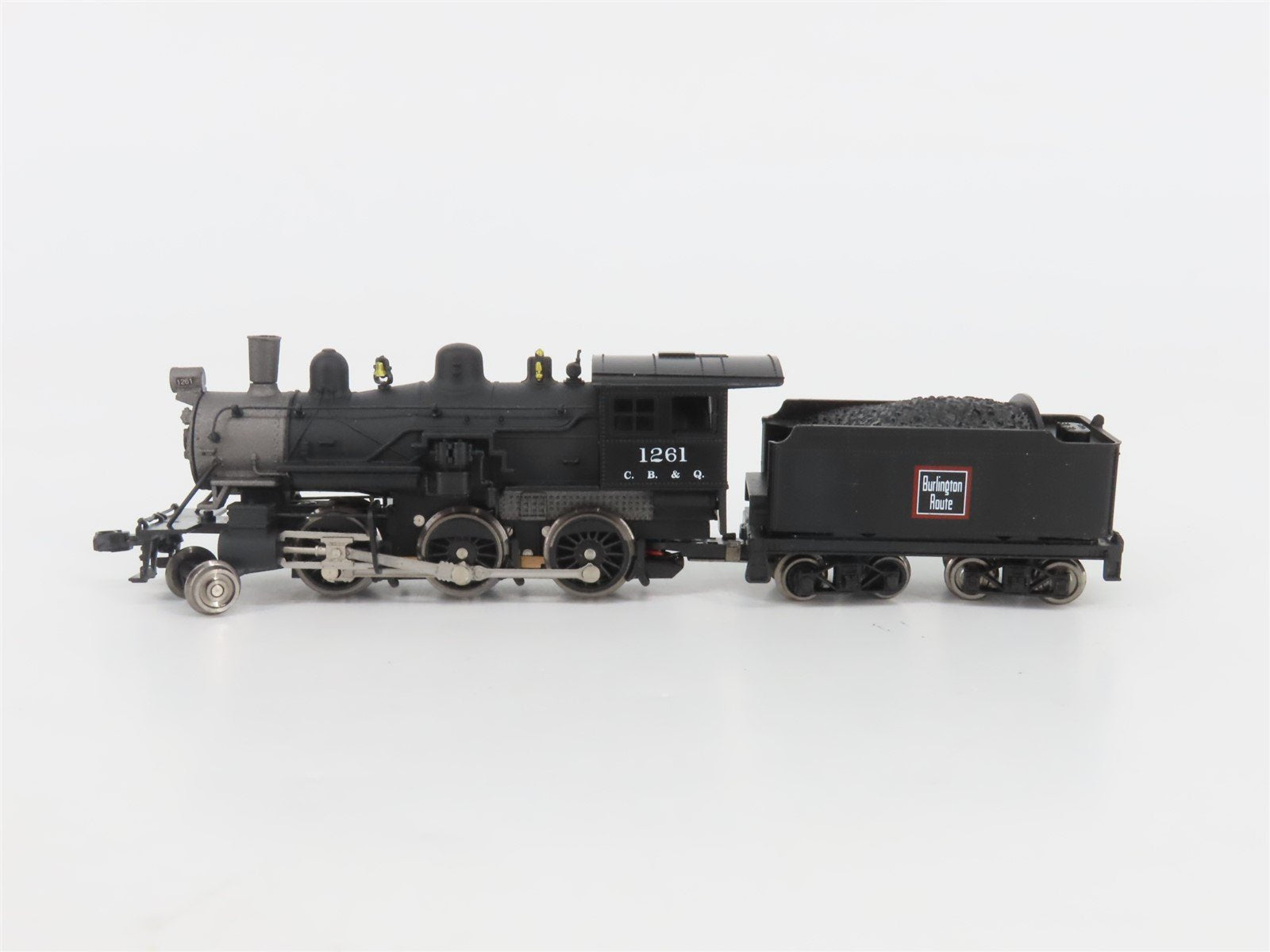 N Scale Model Power CBQ Burlington 2-6-0 Steam Locomotive #1261