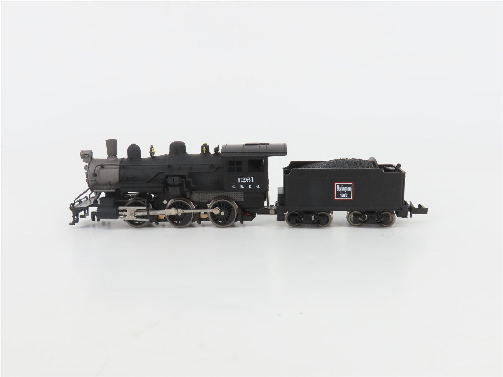 N Scale Model Power CBQ Burlington 2-6-0 Steam Locomotive