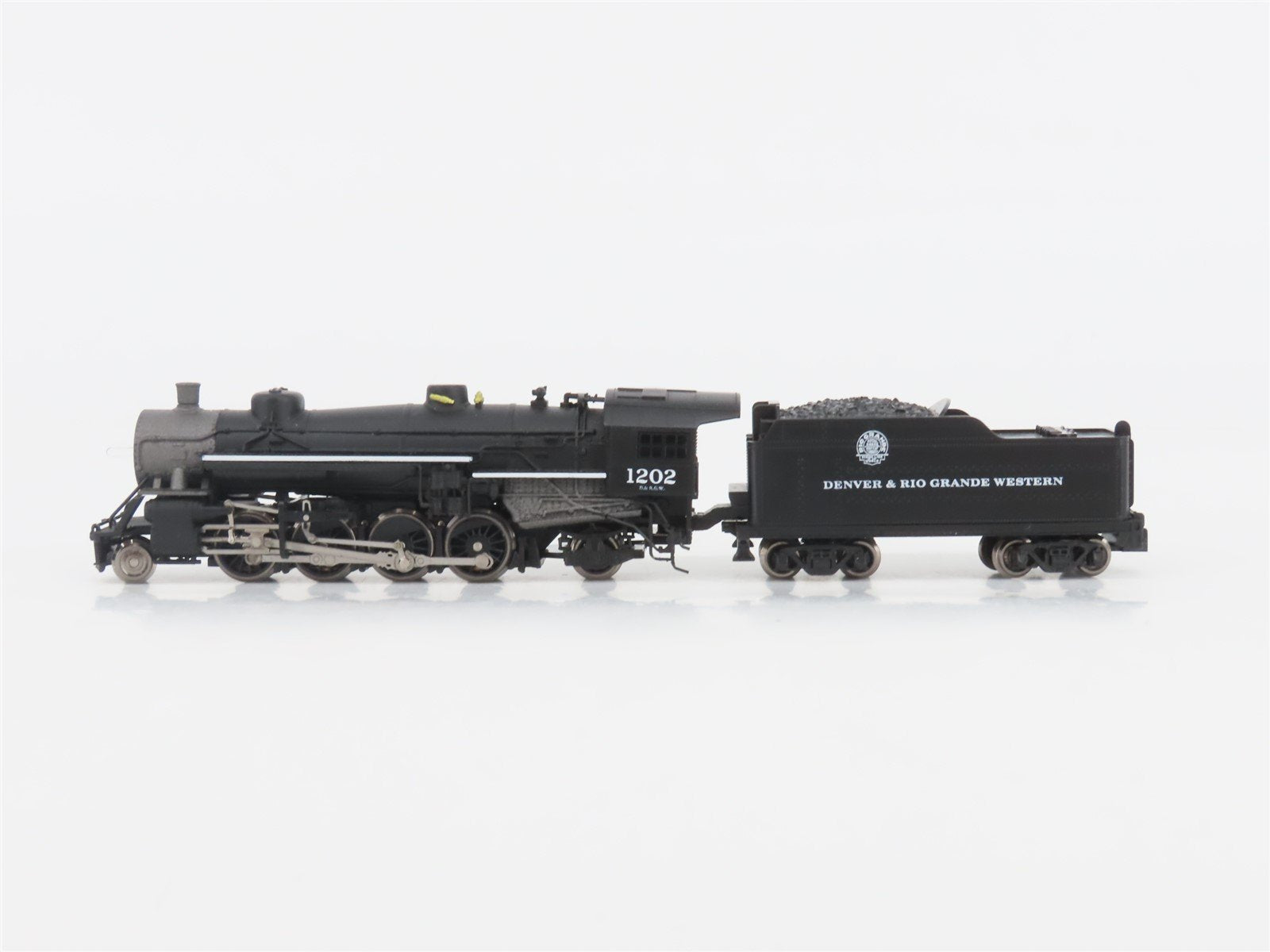 N Scale Model Power DRGW Rio Grande 2-8-2 Steam Locomotive #1202