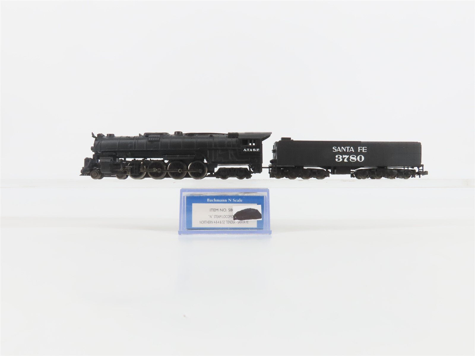 N Scale Bachmann 58052 ATSF Santa Fe 4-8-4 Steam Locomotive #3780
