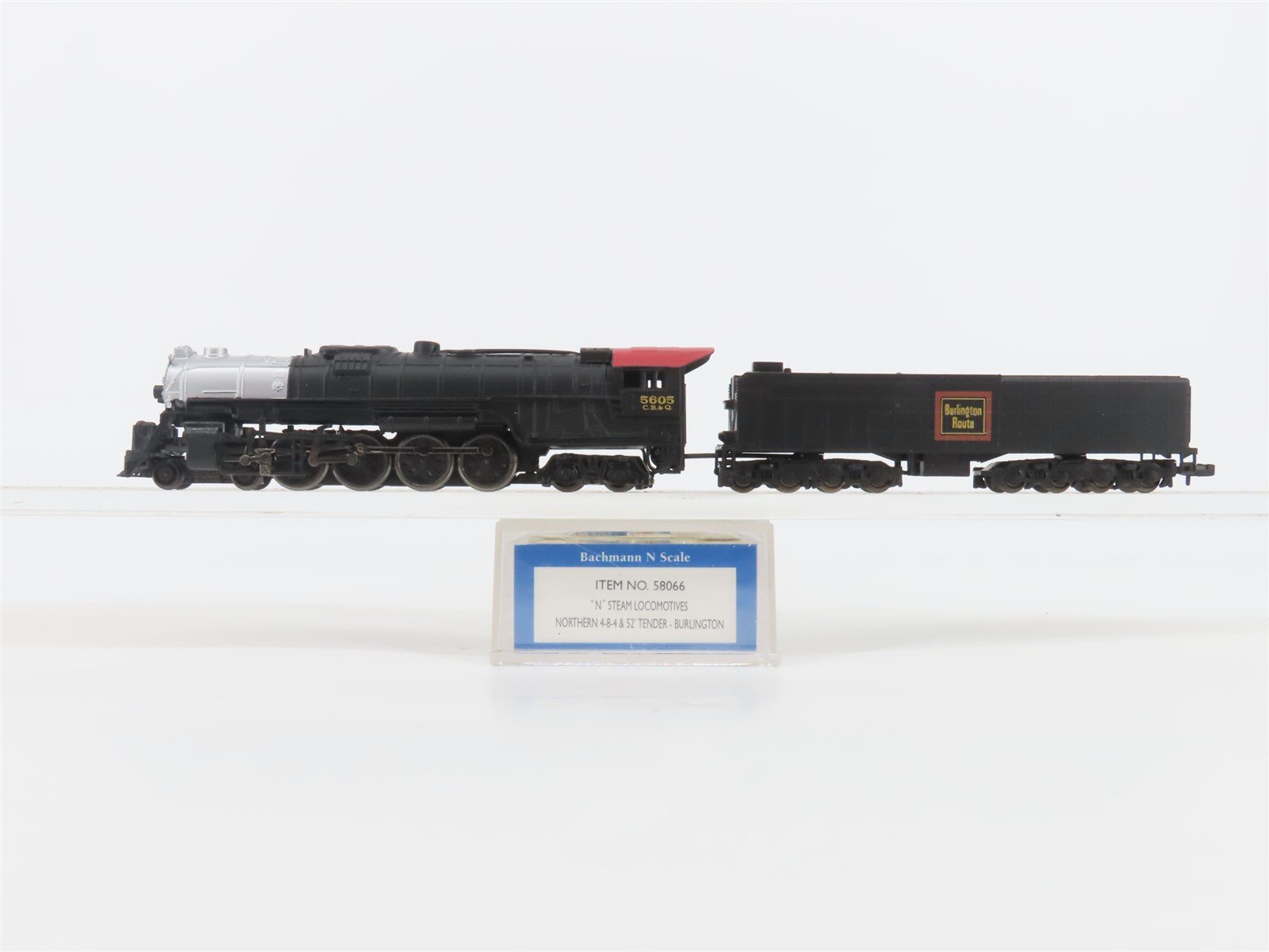 N Scale Bachmann 58066 CBQ Burlington 4-8-4 Steam Locomotive #5605