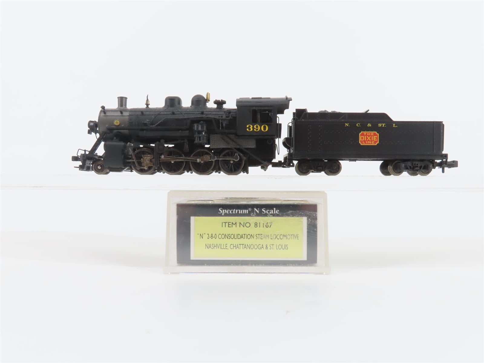 N Scale Bachmann 81167 NC&StL Railway 2-8-0 Steam Locomotive #390