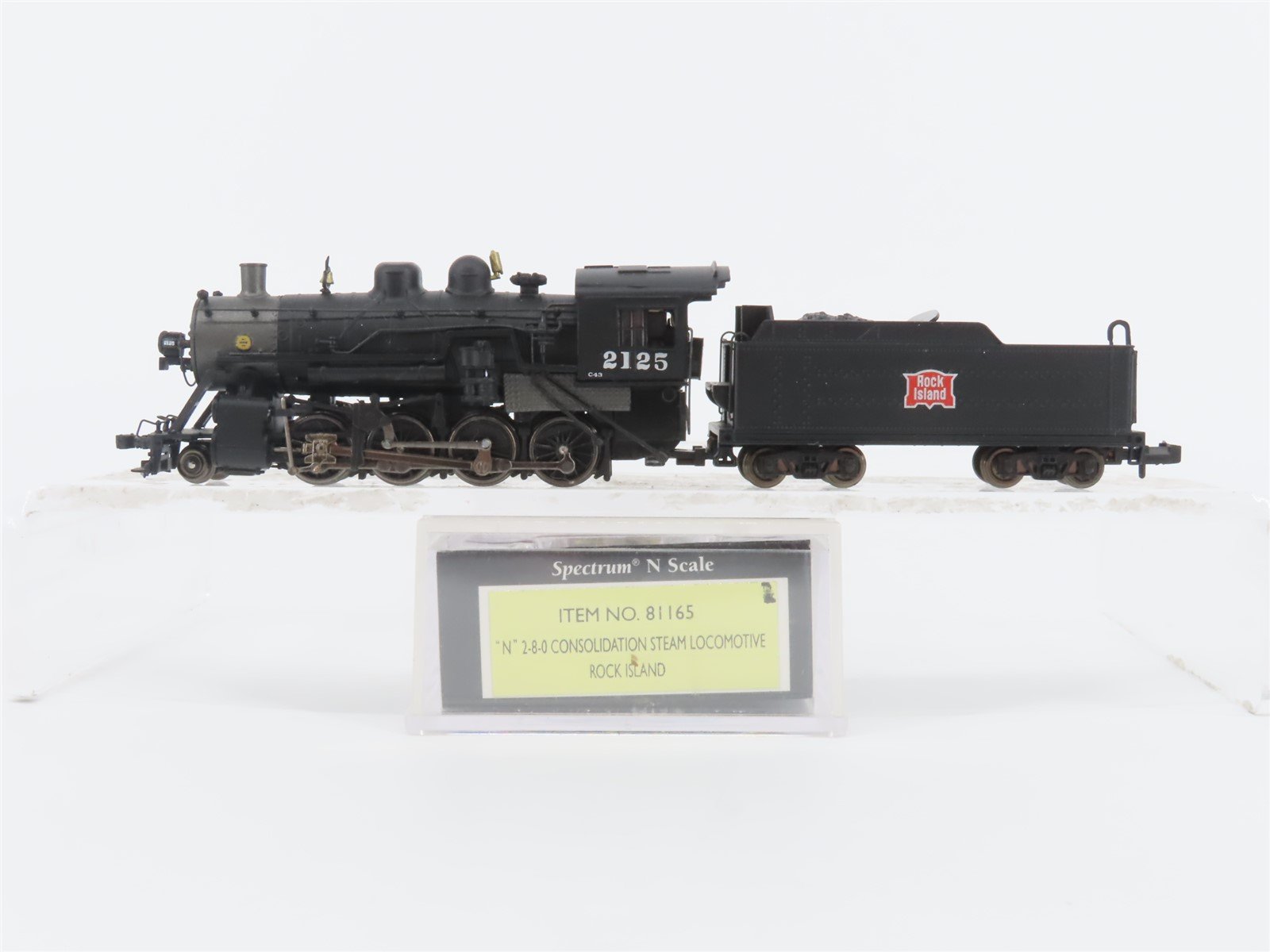 N Scale Bachmann 81165 RI Rock Island 2-8-0 Steam Locomotive #2125