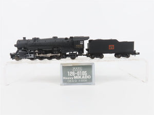 N Scale Kato 126-0105 CB&Q Burlington 2-8-2 Steam Locomotive #5506
