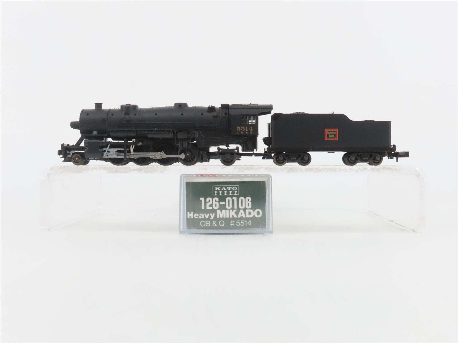 N Scale Kato 126-0106 CB&Q Burlington 2-8-2 Steam Locomotive #5514