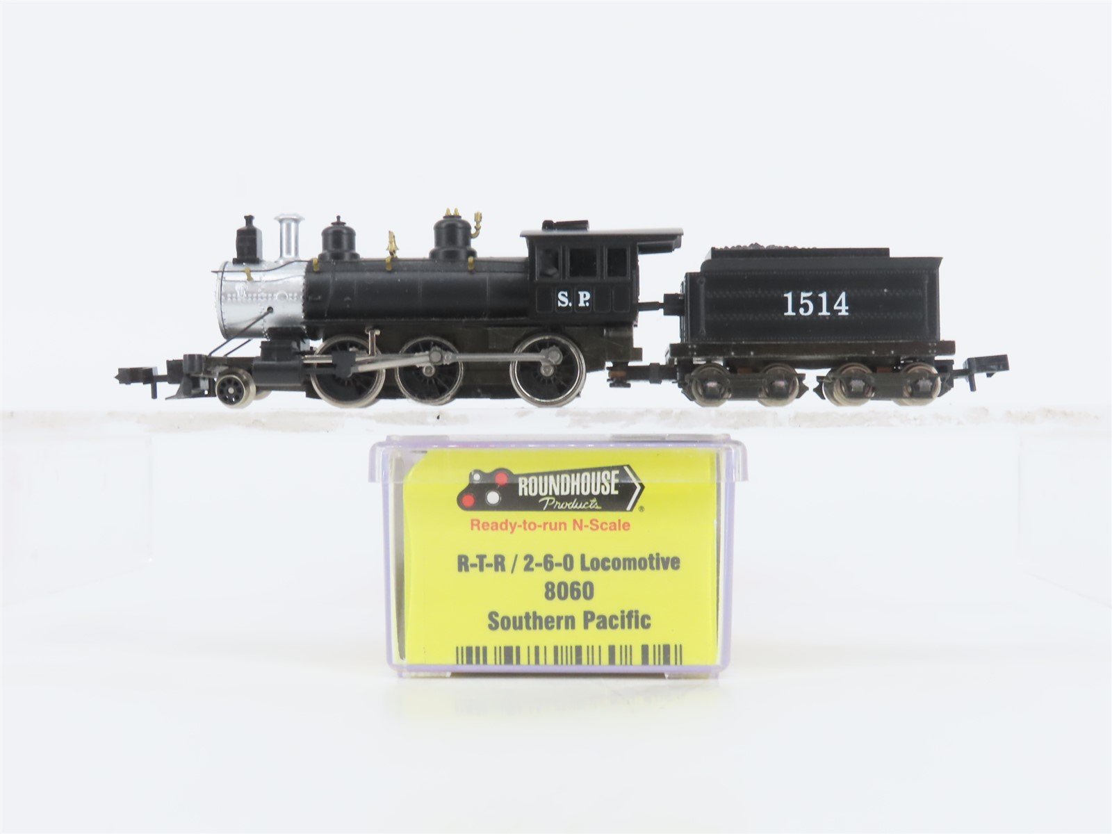N Scale Roundhouse 8060 SP Southern Pacific 2-6-0 Steam Locomotive #1514
