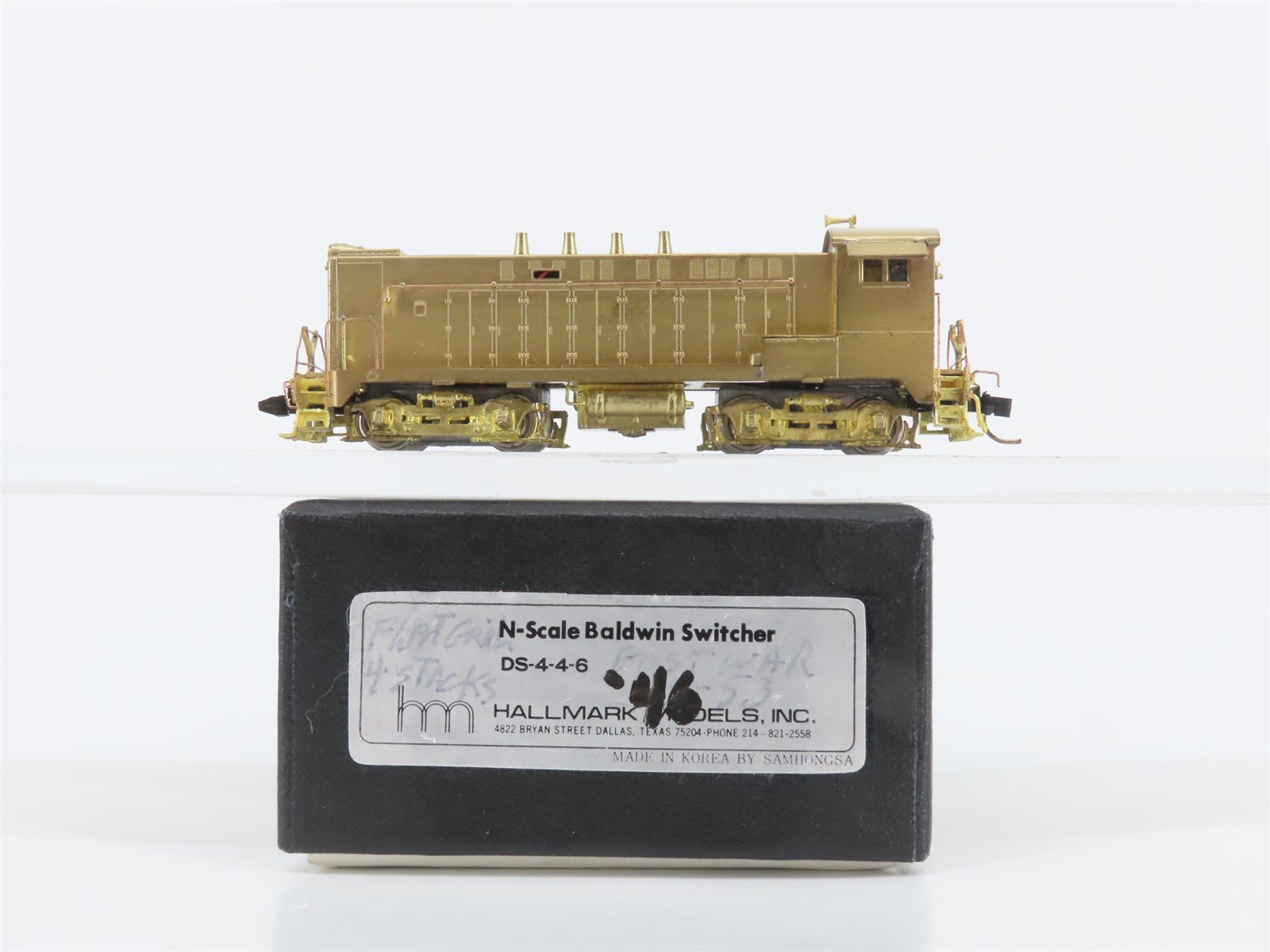 N Scale Hallmark Models BRASS Unlettered DS-4-4-600 Diesel Locomotive