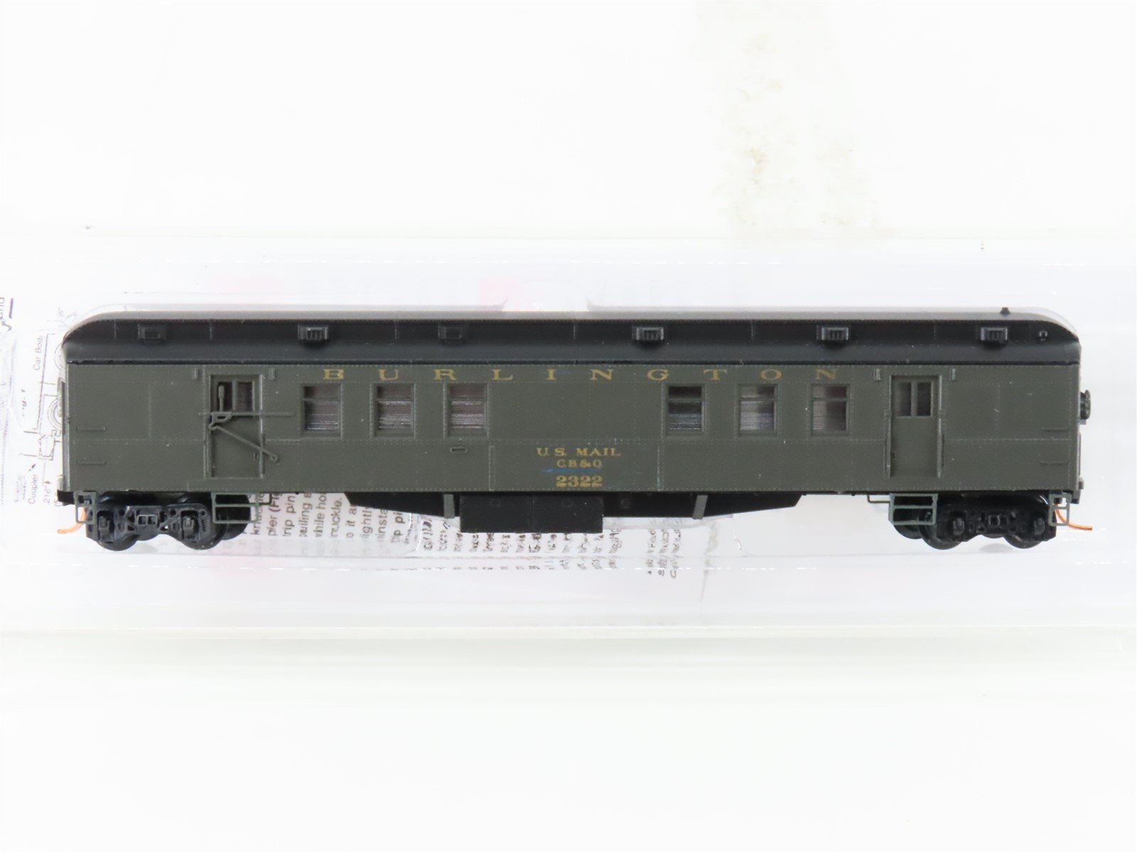 N Scale Micro-Trains MTL 14000030 CB&Q Burlington Route RPO Passenger #2322