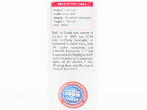 N Micro-Trains MTL Con-Cor 98552605 Ringling Bros Barnum & Bailey Passenger #139