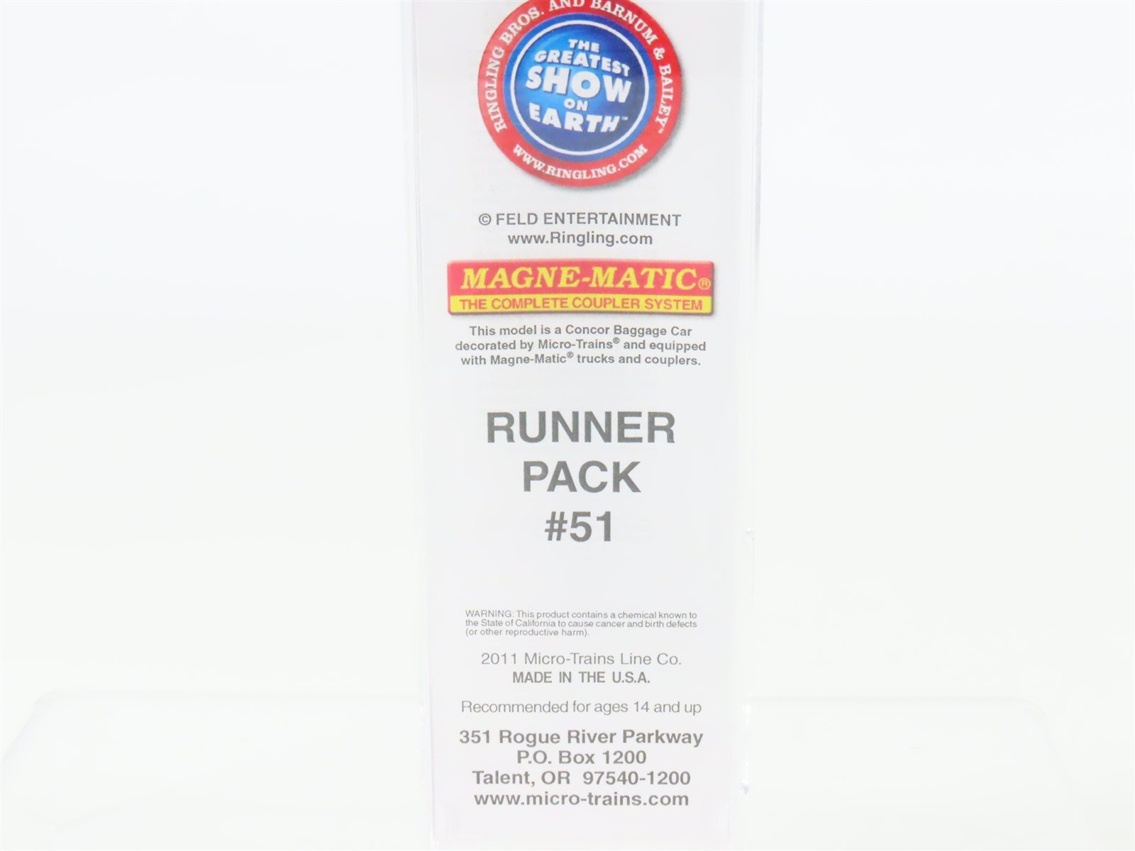 N Micro-Trains MTL Con-Cor 98553606 Ringling Bros Barnum & Bailey Passenger #134