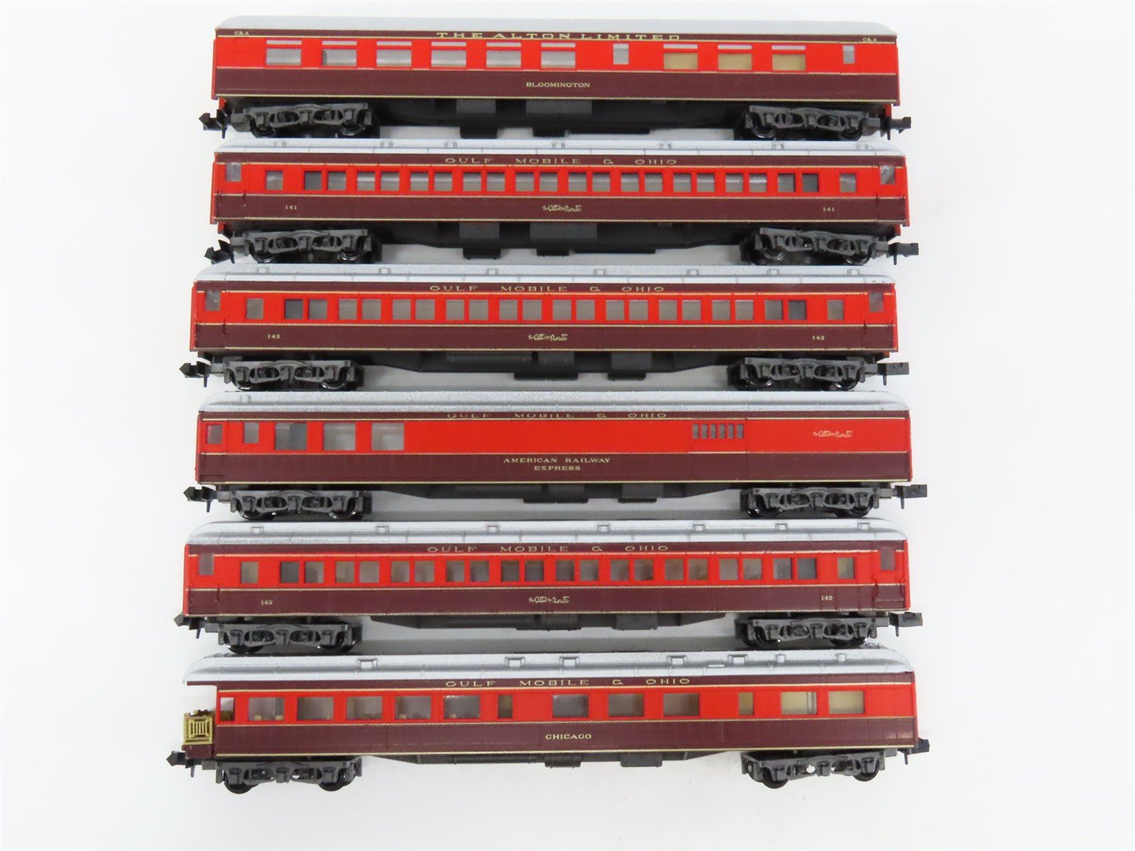 N Scale Arnold GM&O "Prairie State Express" 6-Car Passenger Set