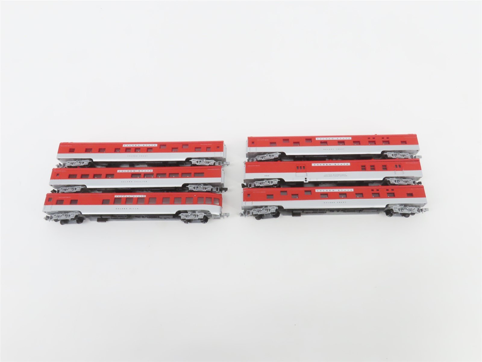N Scale Con-Cor Golden State 6-Car Passenger Set