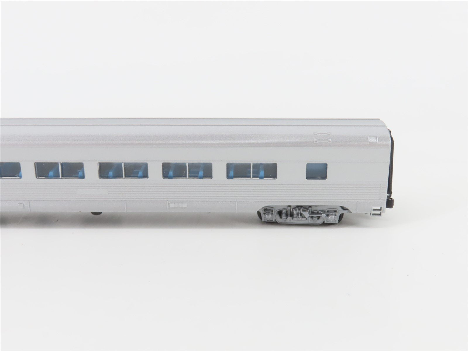 LOT of 2 N Scale Con-Cor Silver Painted, Unlettered Passenger Cars