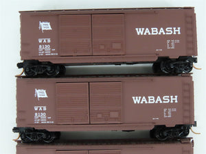 LOT of 4 N Scale Micro-Trains MTL WAB Wabash 40' Boxcars