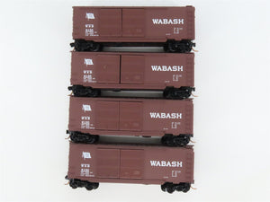 LOT of 4 N Scale Micro-Trains MTL WAB Wabash 40' Boxcars