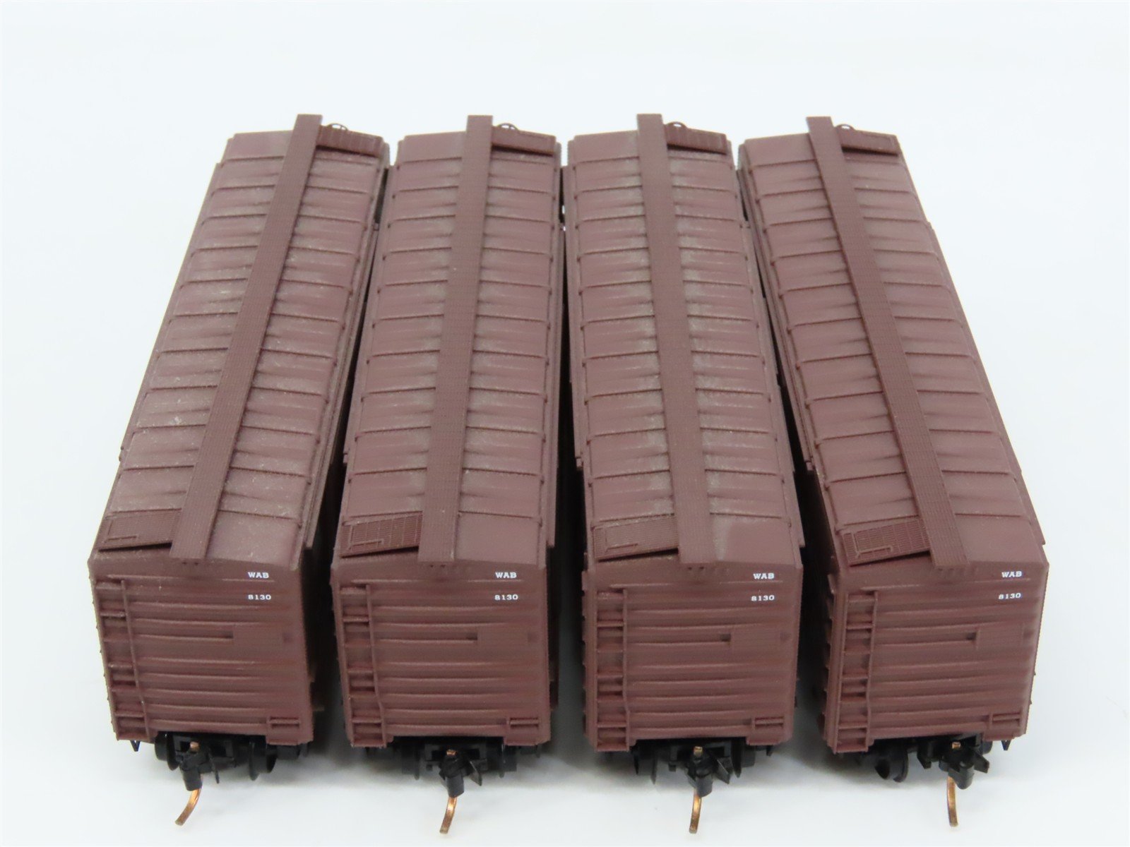 LOT of 4 N Scale Micro-Trains MTL WAB Wabash 40' Boxcars