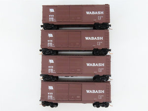LOT of 4 N Scale Micro-Trains MTL WAB Wabash 40' Boxcars