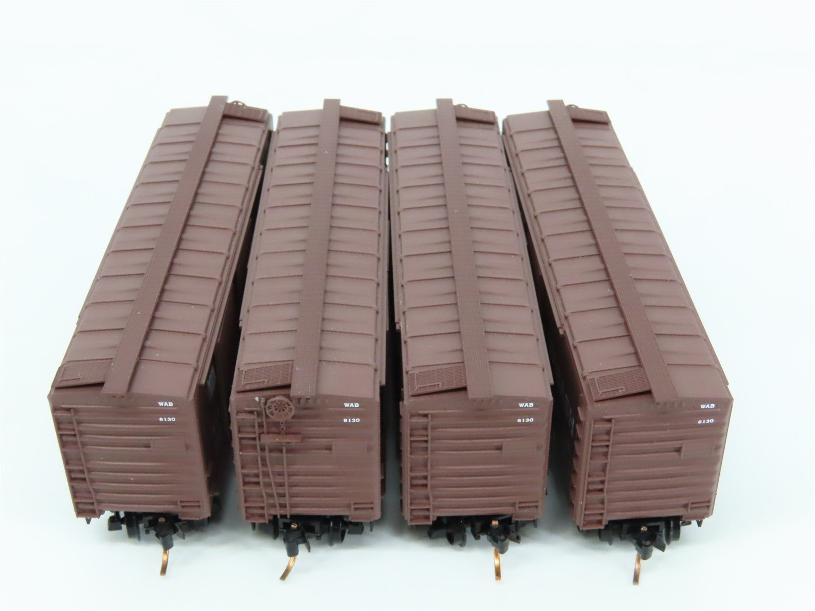 LOT of 4 N Scale Micro-Trains MTL WAB Wabash 40' Boxcars