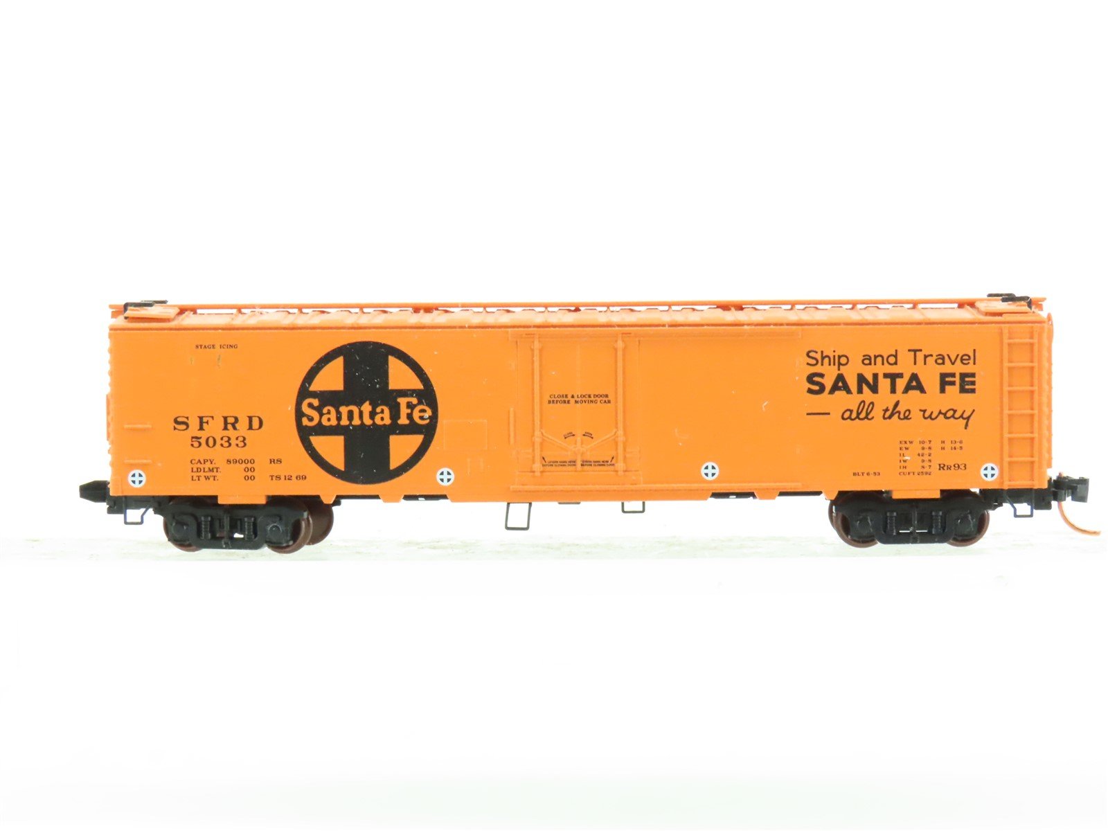 N Scale Micro-Trains MTL SFRD Santa Fe 51' Reefer Car #5033