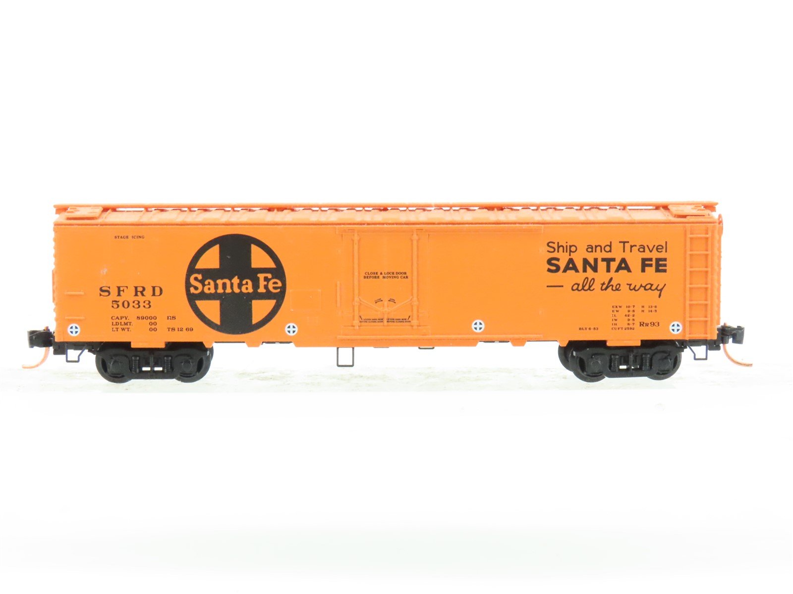 N Scale Micro-Trains MTL SFRD Santa Fe 51' Reefer Car #5033