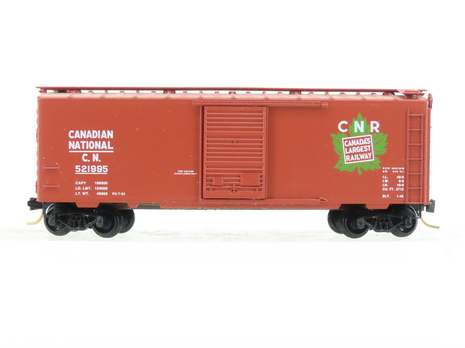 N Scale Micro-Trains CN Canadian National 40' Boxcar #521995