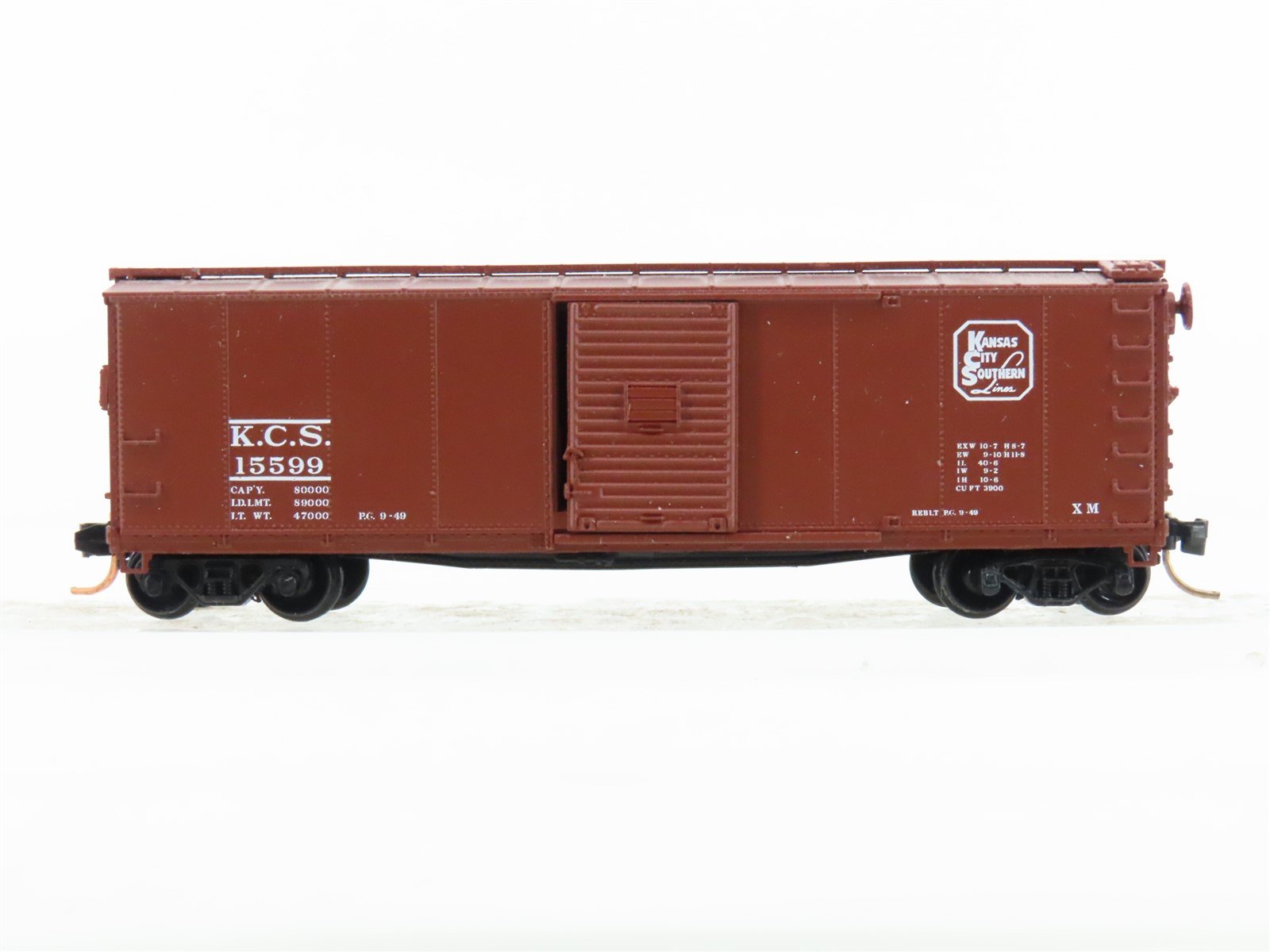 N Scale Micro-Trains MTL KCS Kansas City Southern 40' Single Door Boxcar #15599
