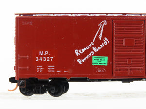 N Scale Deluxe Innovations MP Missouri Pacific 40' Boxcar #34327 w/Graffiti