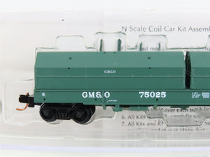 N Scale Red Caboose RN-17783-1 GM&O Gulf Mobile & Ohio Coil Car #75025