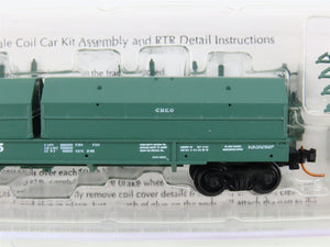 N Scale Red Caboose RN-17783-1 GM&O Gulf Mobile & Ohio Coil Car #75025