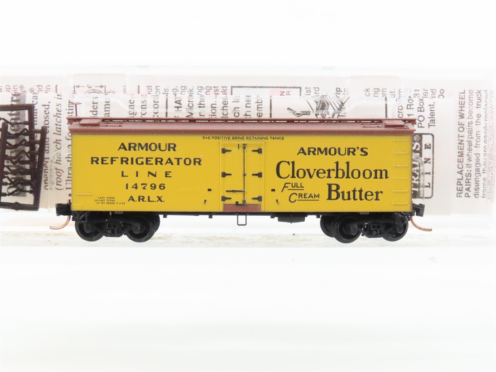 N Scale Micro-Trains MTL 58550 ARLX Armour Reefer 36' Ice Reefer Car #14796