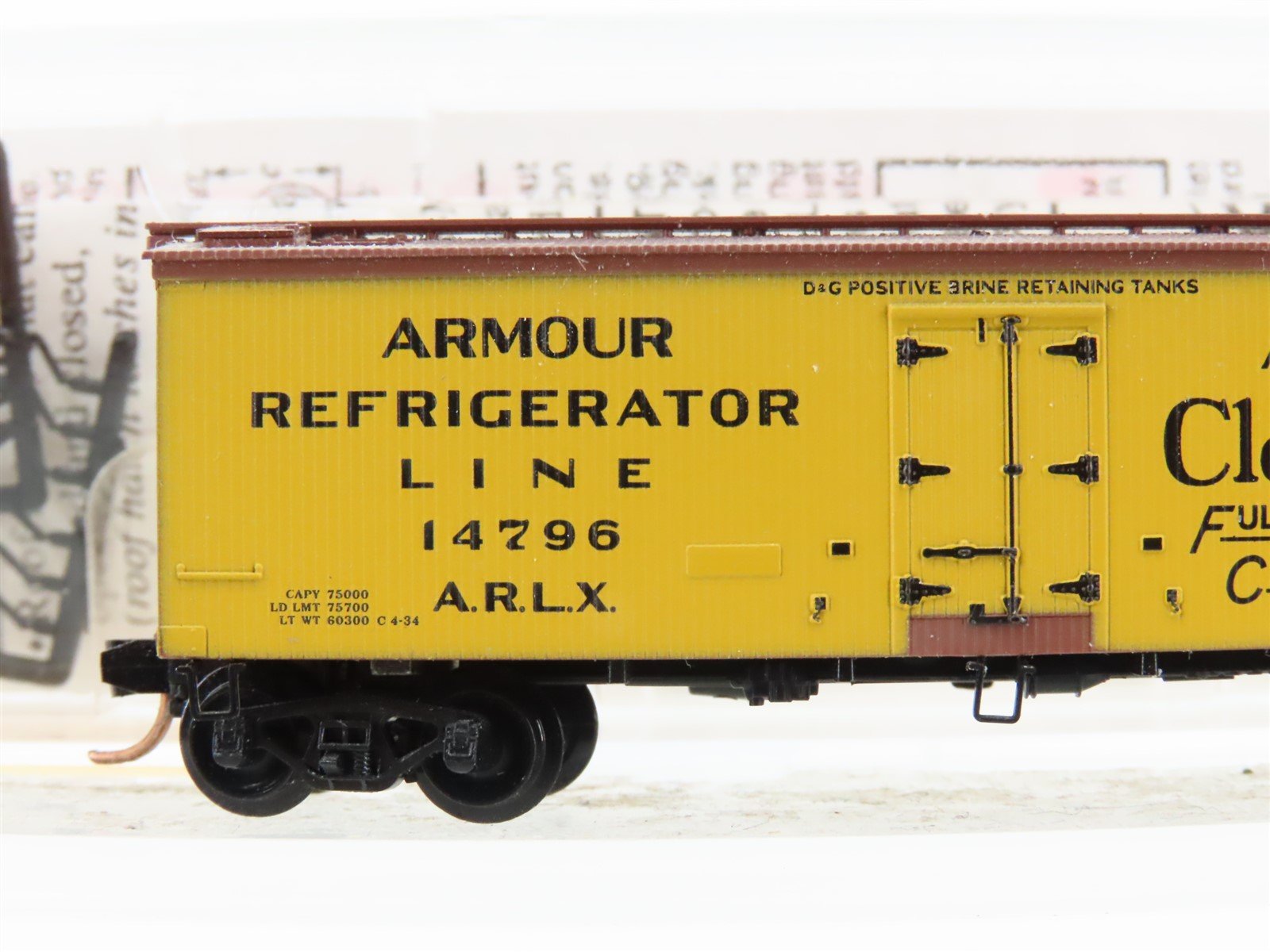 N Scale Micro-Trains MTL 58550 ARLX Armour Reefer 36' Ice Reefer Car #14796
