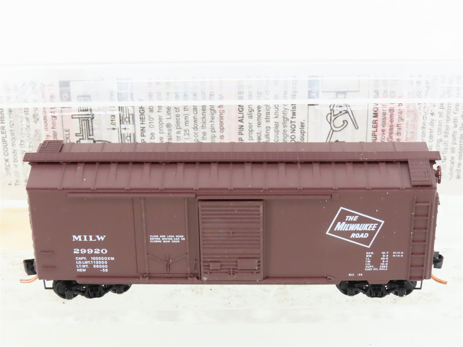 N Scale Micro-Trains MTL 22190 MILW Milwaukee Road 40' Standard Boxcar #29920