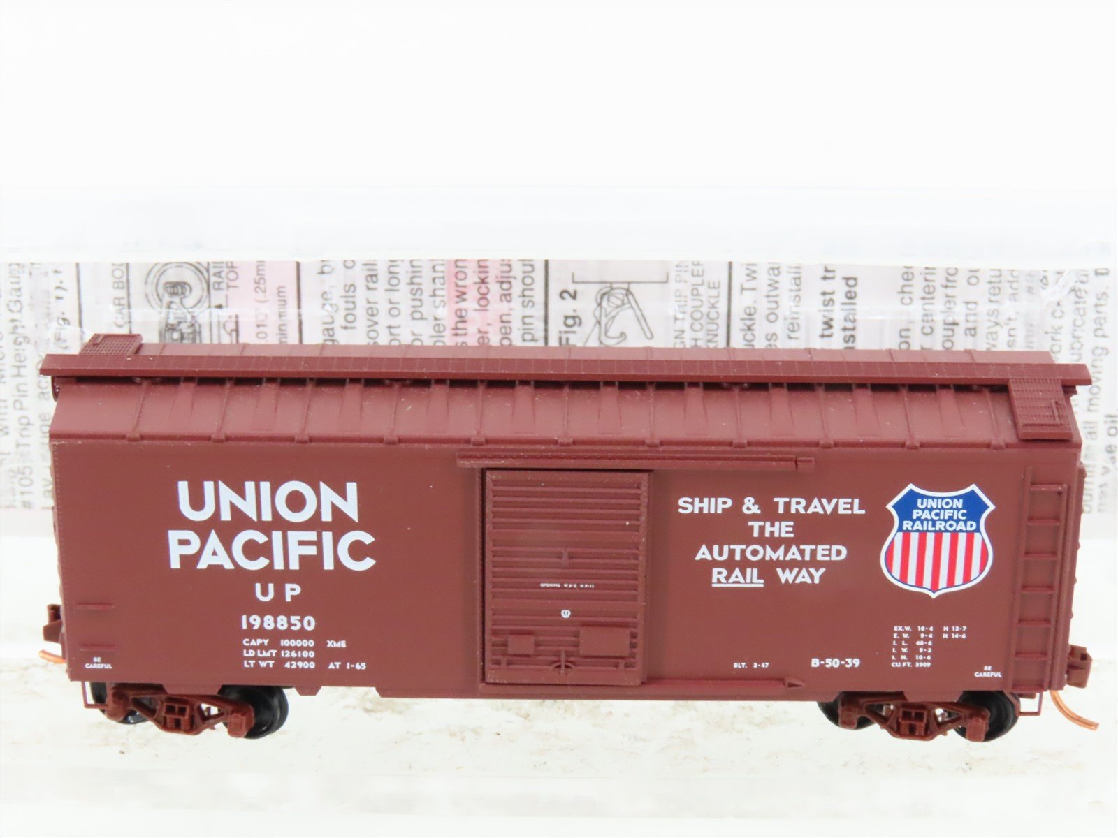 N Scale Micro-Trains MTL 02000710 UP Union Pacific 40' Standard Boxcar #198850