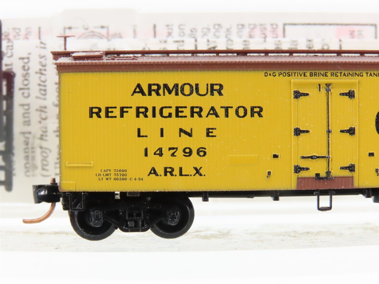 N Scale Micro-Trains MTL 58550 ARLX Armour Reefer 36' Ice Reefer Car #14796