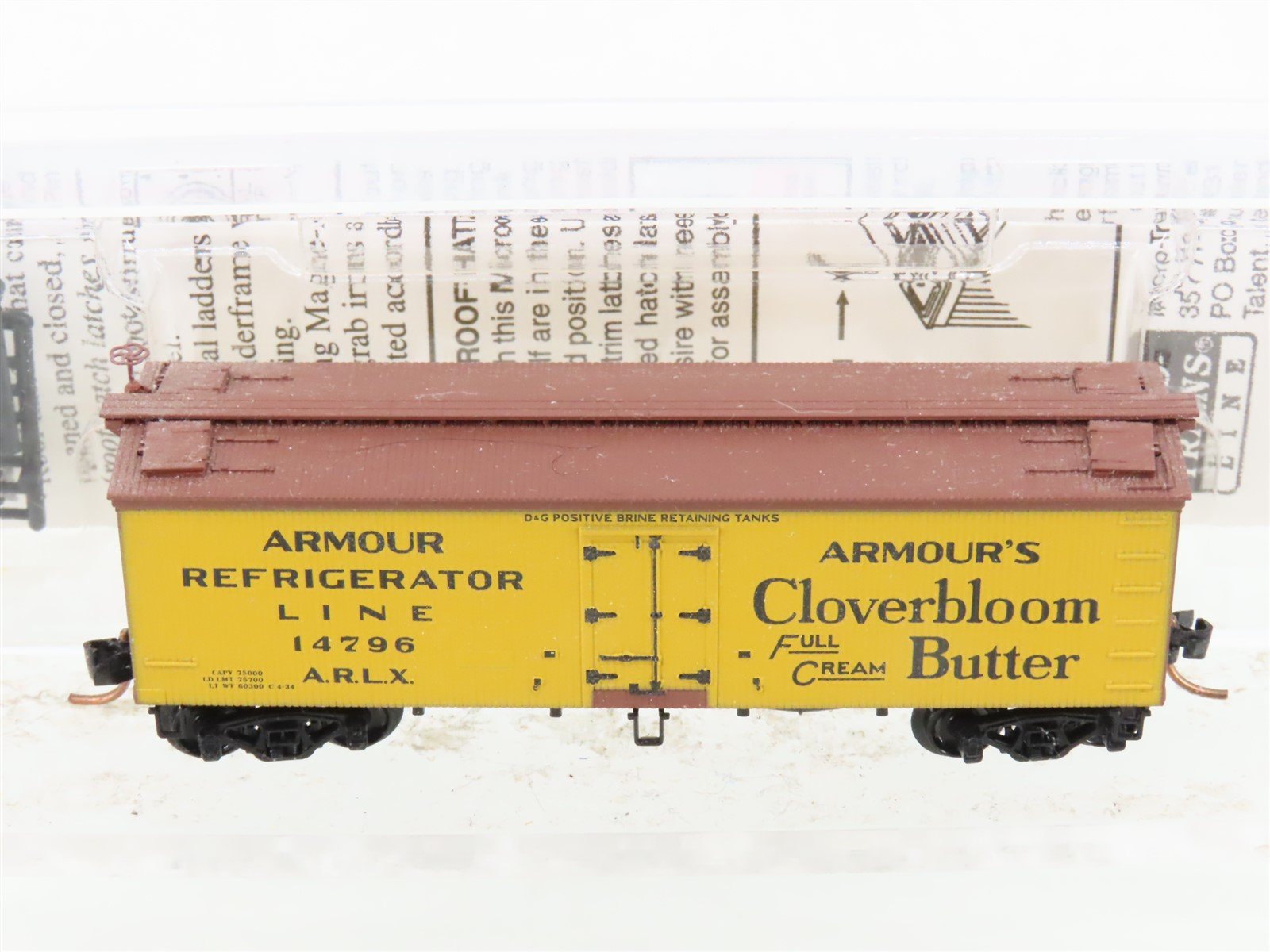 N Scale Micro-Trains MTL 58550 ARLX Armour Reefer 36' Ice Reefer Car #14796
