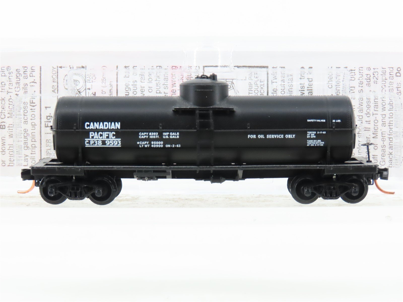 N Micro-Trains MTL 65590 CP Canadian Pacific 39' Single Dome Tankcar #389593
