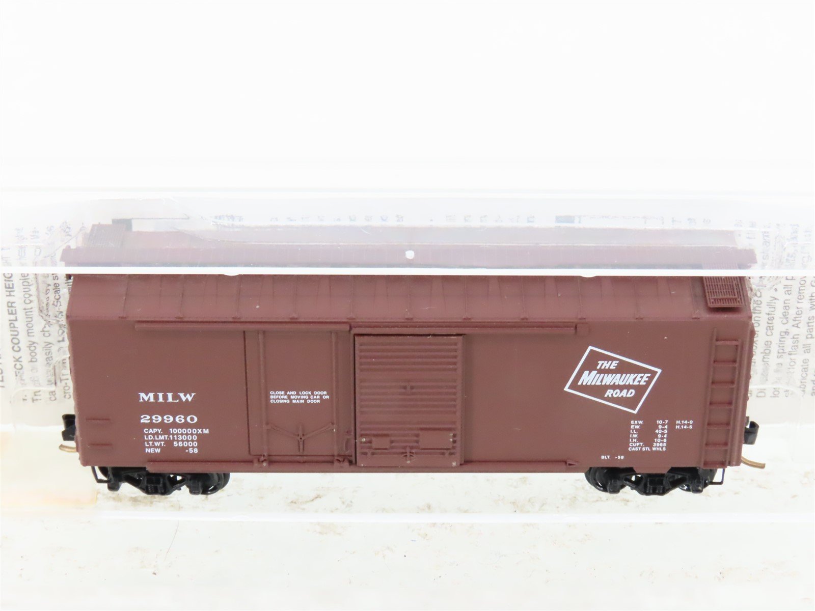 N Scale Micro-Trains MTL 22180 MILW Milwaukee Road 40' Standard Boxcar #29960