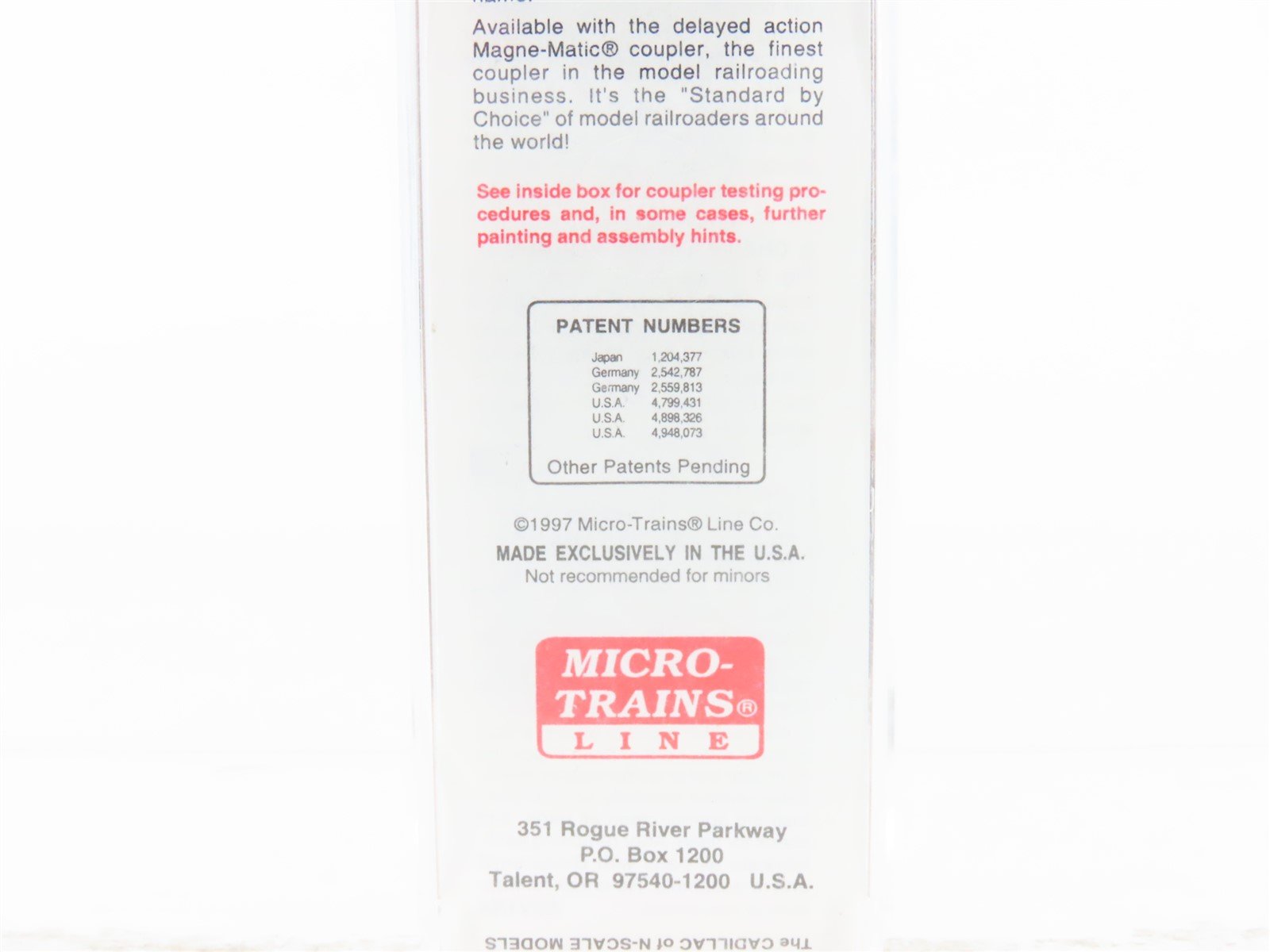 N Scale Micro-Trains MTL 22180 MILW Milwaukee Road 40' Standard Boxcar #29960