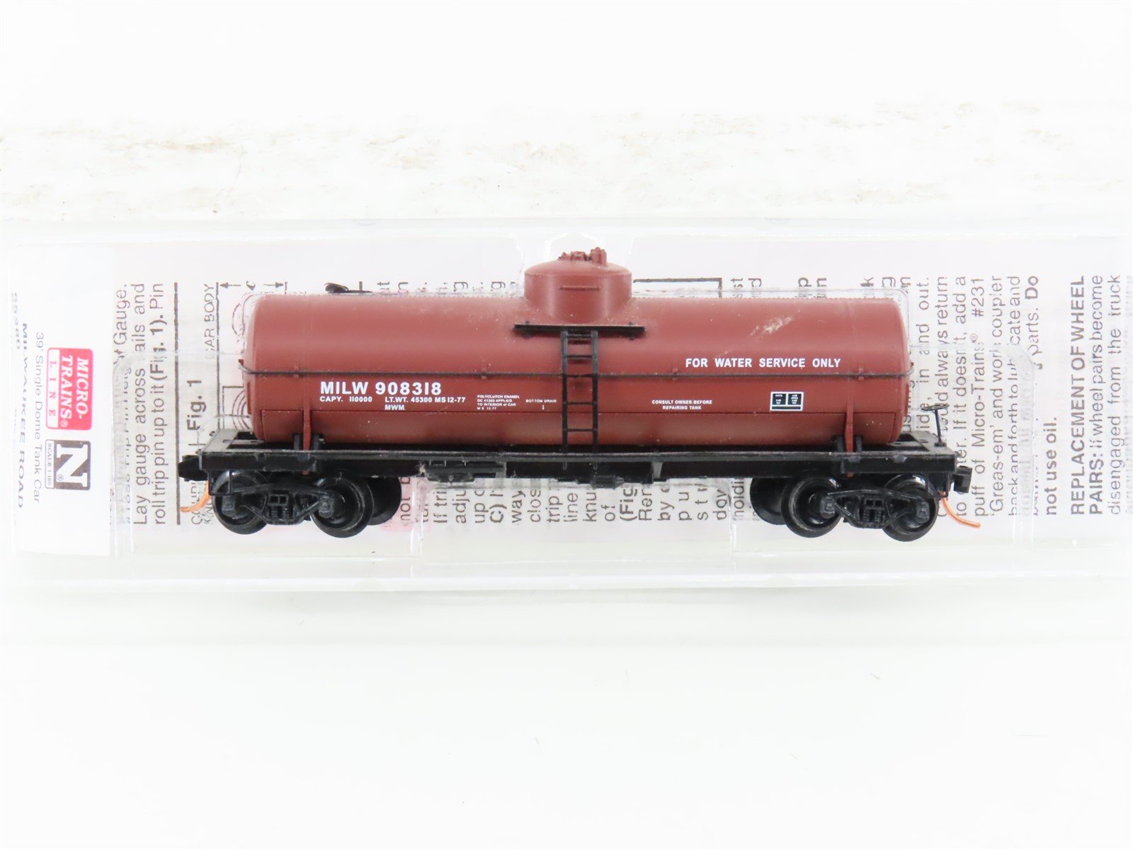 N Micro-Trains MTL 65280 MILW Milwaukee Road 39' Single Dome Tankcar #908318