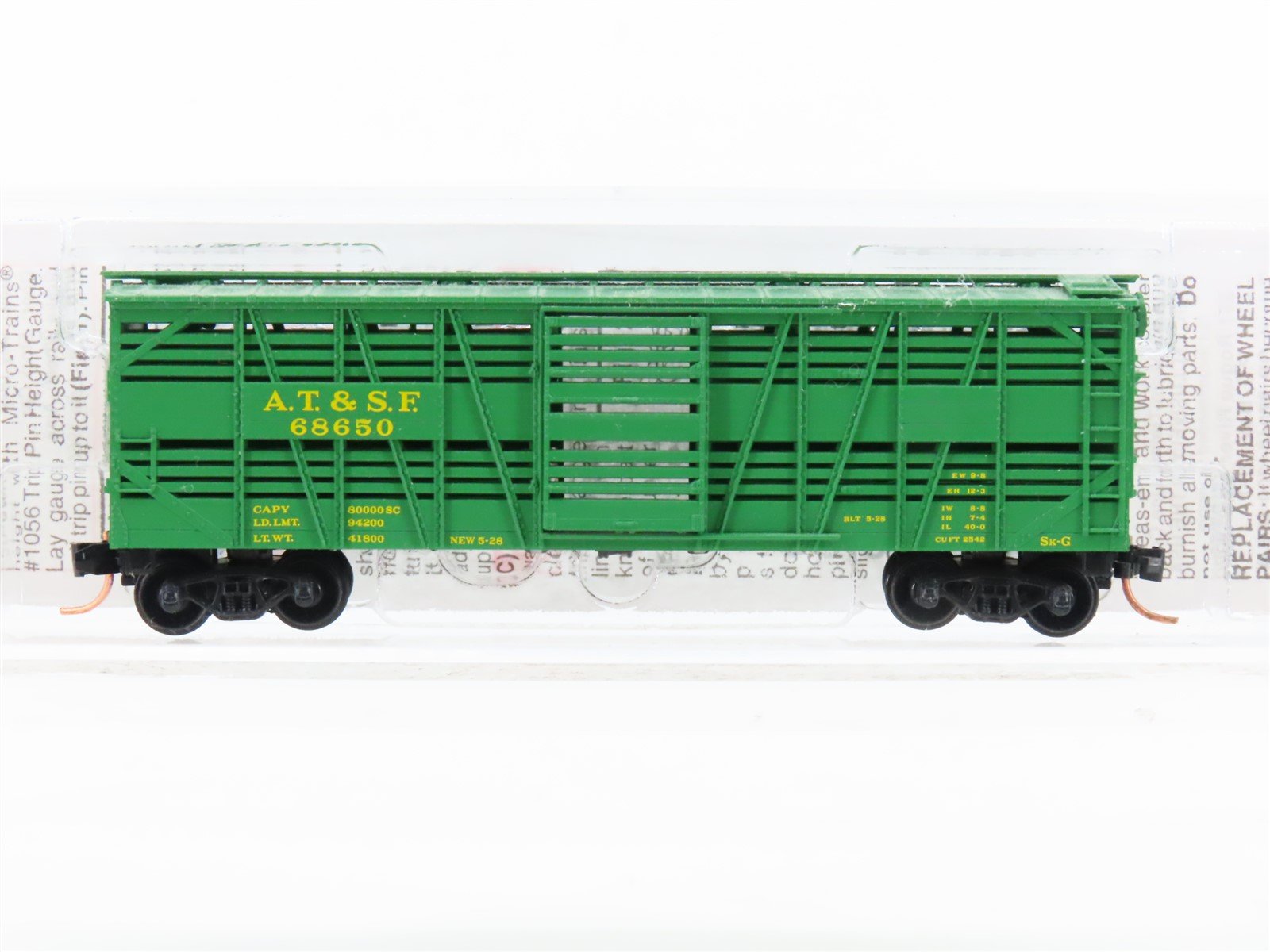 N Scale Micro-Trains MTL 35070 ATSF Santa Fe 40' Despatch Stock Car #68650