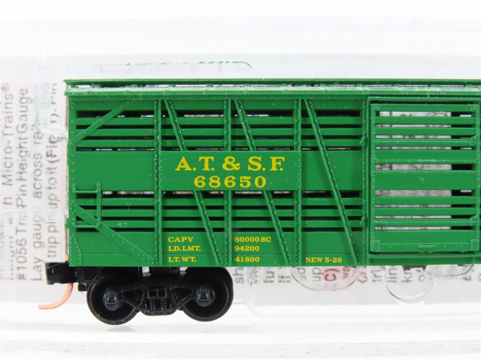 N Scale Micro-Trains MTL 35070 ATSF Santa Fe 40' Despatch Stock Car #68650