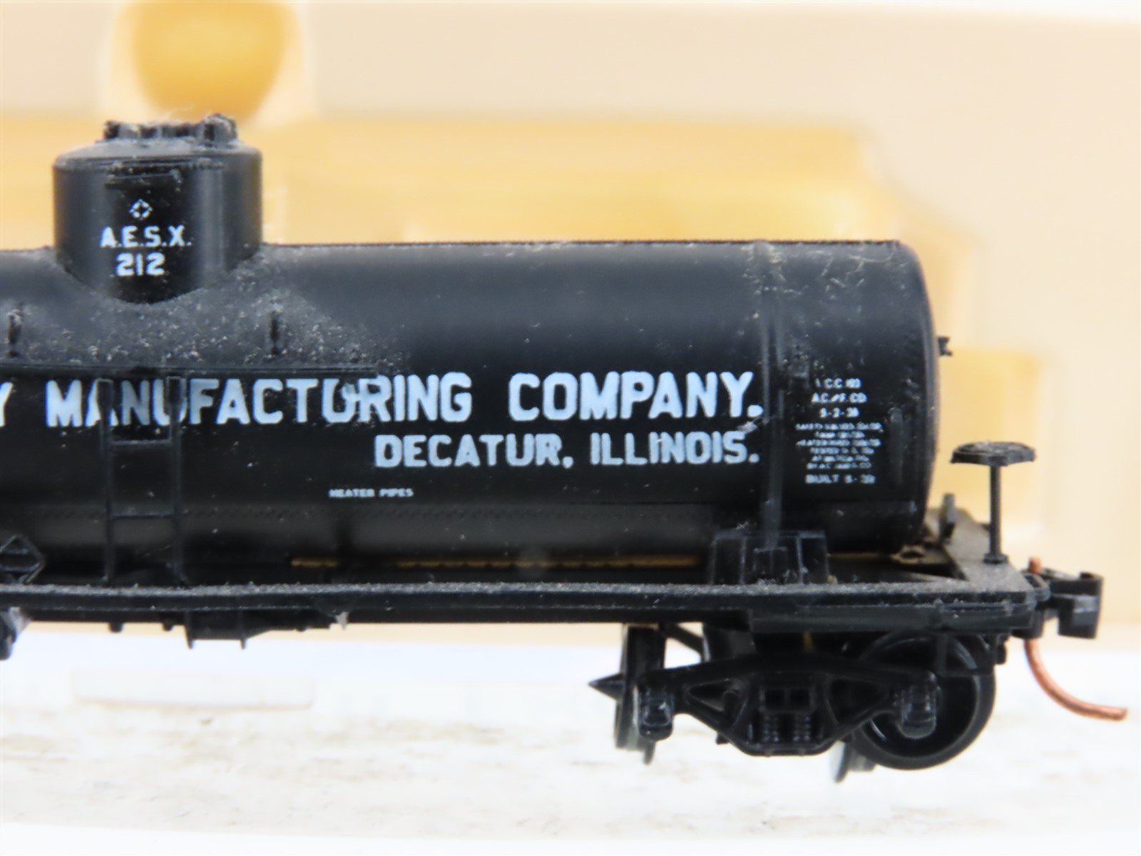 N Scale Brooklyn Loco Works 1123B-B1 AESX Staley Single Dome Tankcar #212
