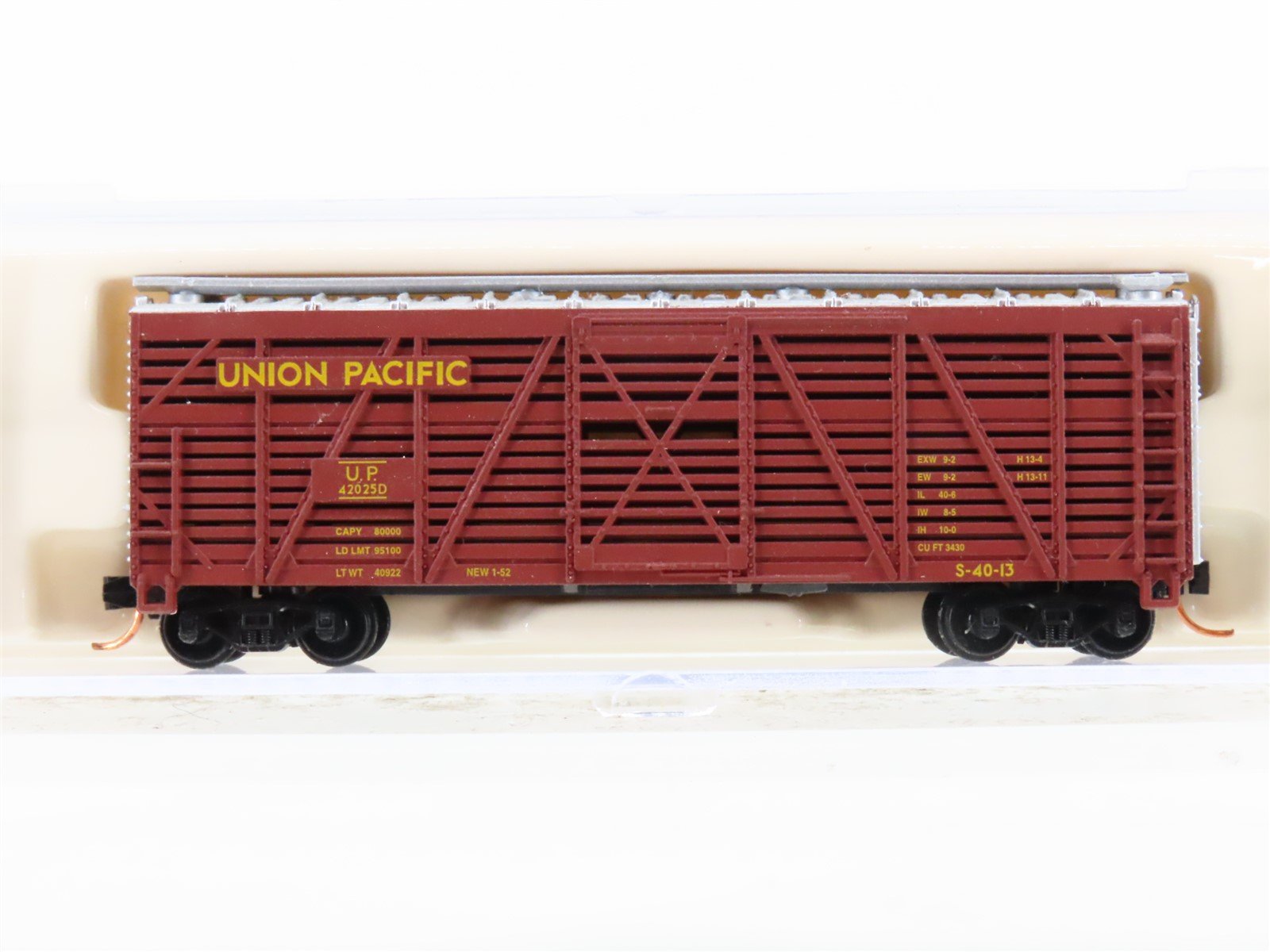 N Scale Atlas 35272 UP Union Pacific 40' Stock Car #42025