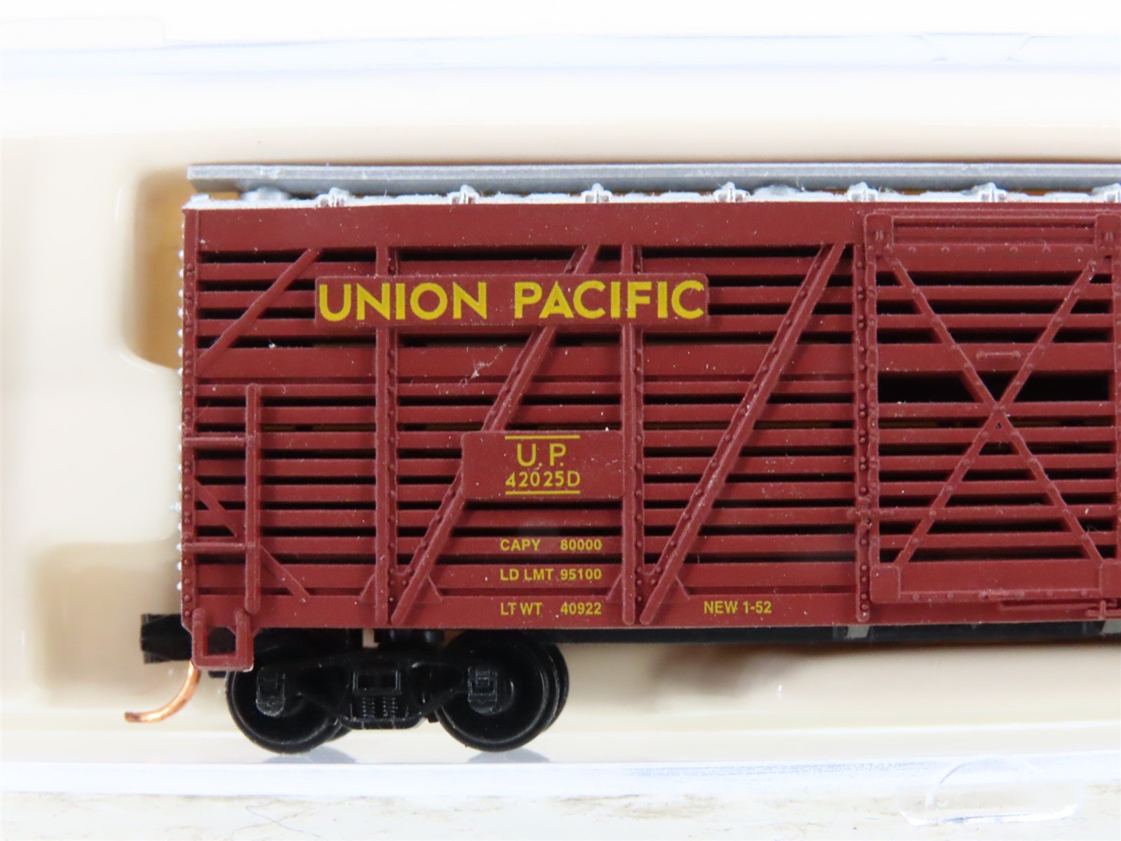 N Scale Atlas 35272 UP Union Pacific 40' Stock Car #42025