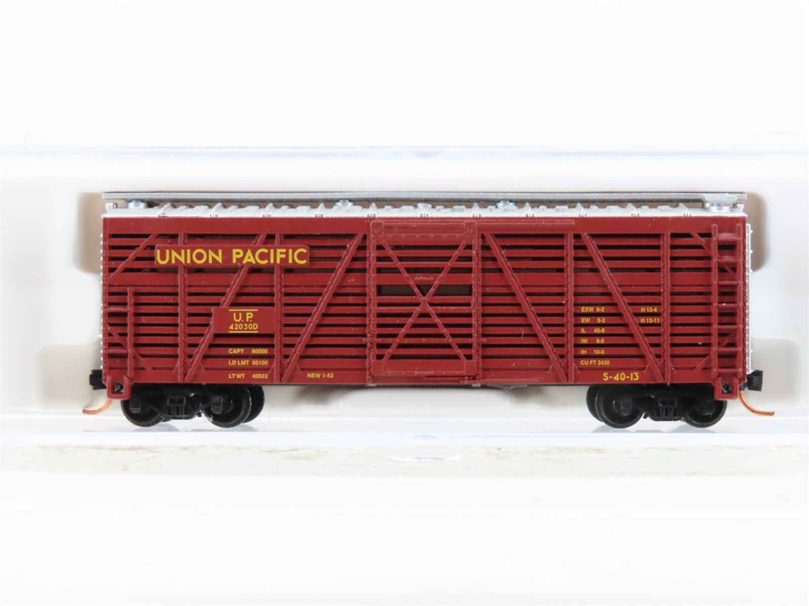 N Scale Atlas 35273 UP Union Pacific 40' Stock Car #42030