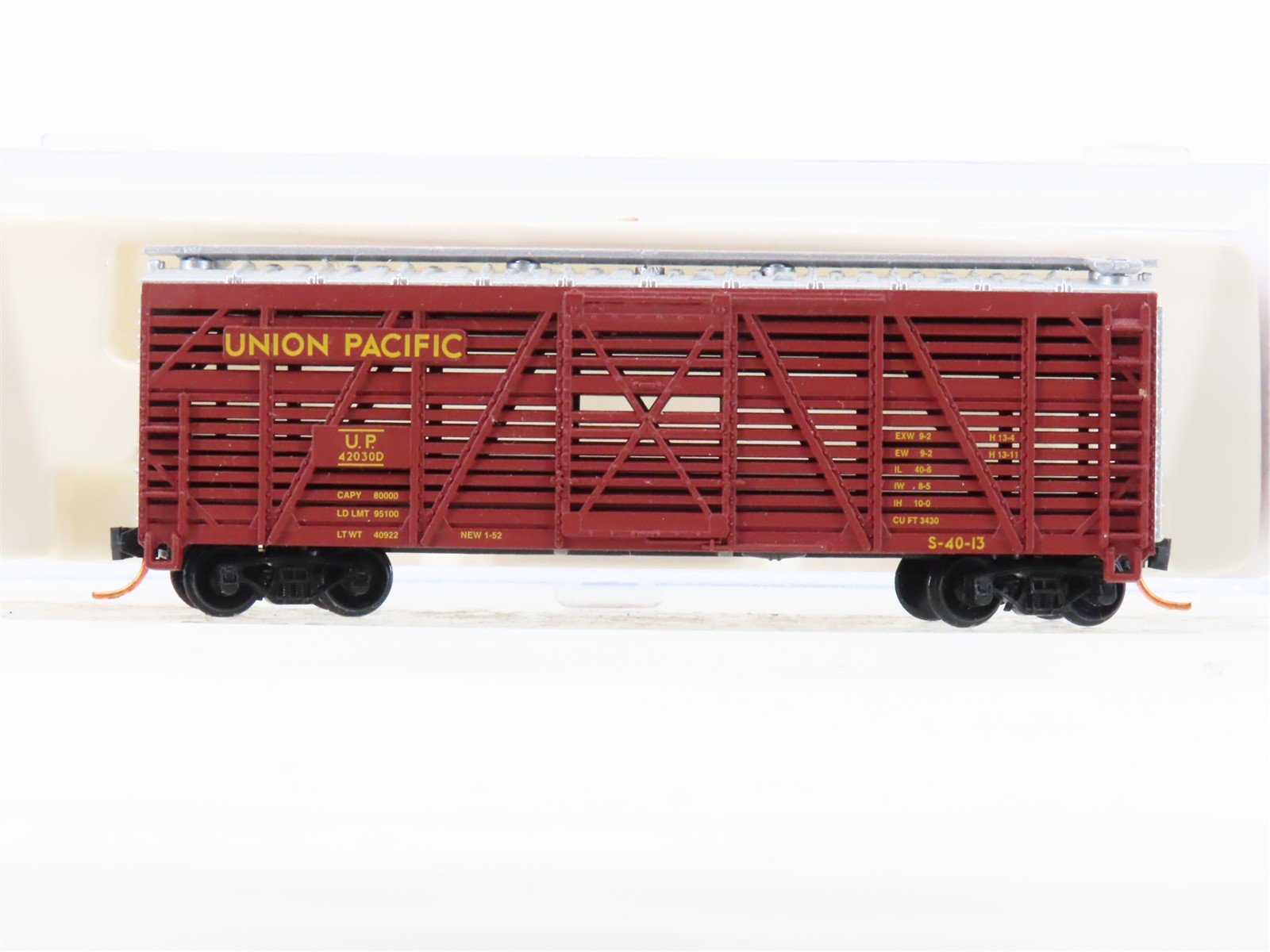 N Scale Atlas 35273 UP Union Pacific 40' Stock Car #42030