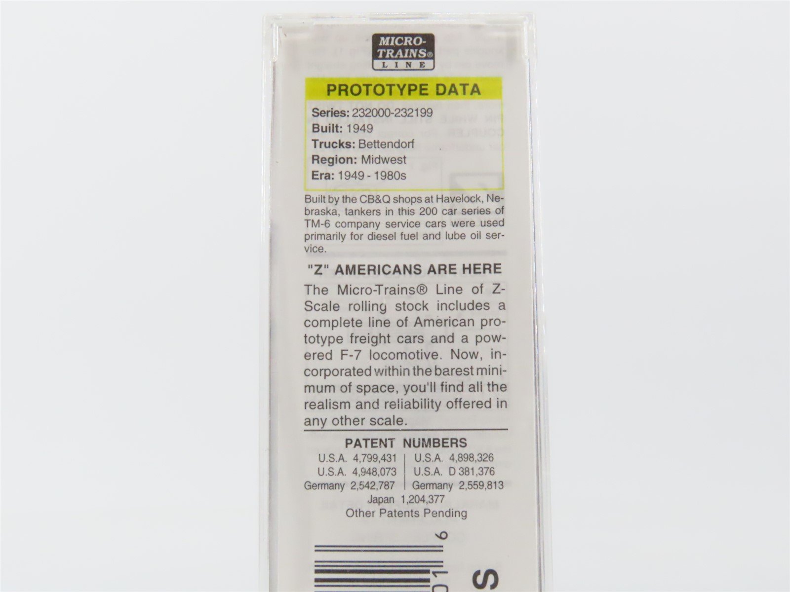 Z Micro-Trains MTL 53000070 CBQ Burlington 39' Single Dome Tankcar #232076